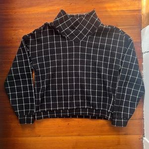 Madewell plaid mock neck sweater